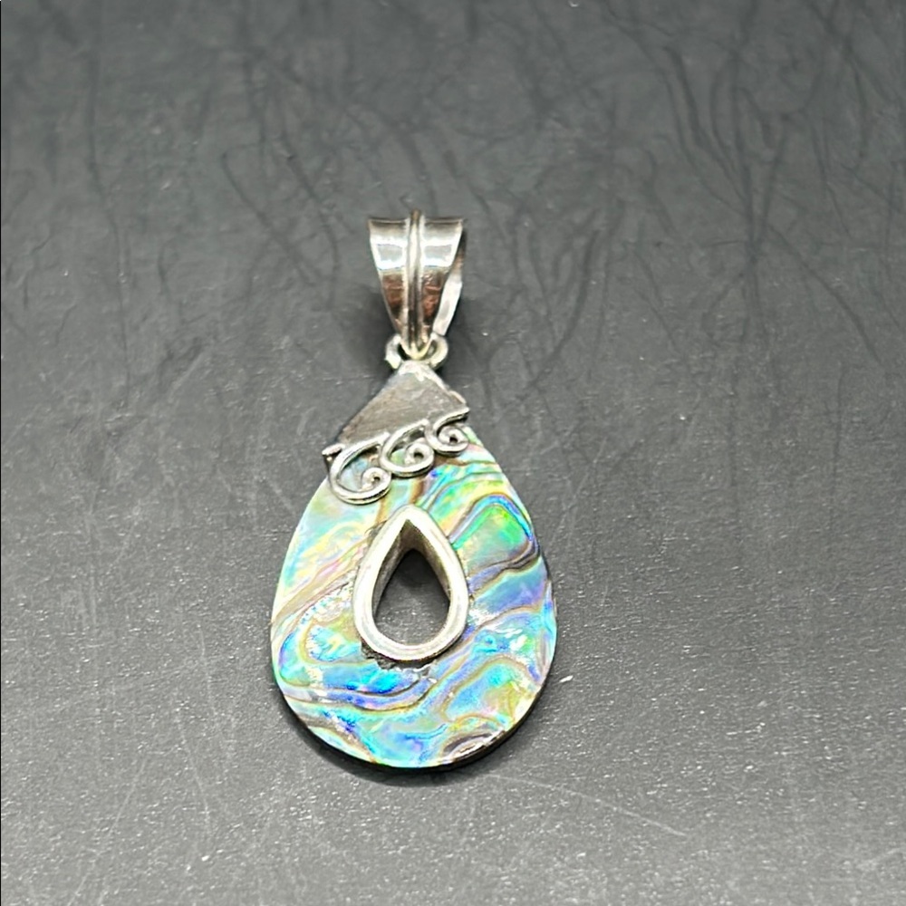 NIB Sterling Silver Abalone Pendant